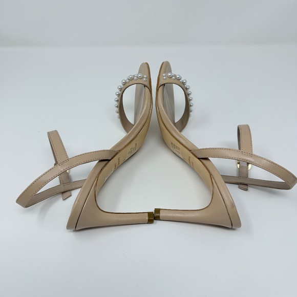 New Stuart Weitzman Dancer Pearl Sandal Nude Sz 6 - Picture 10 of 12
